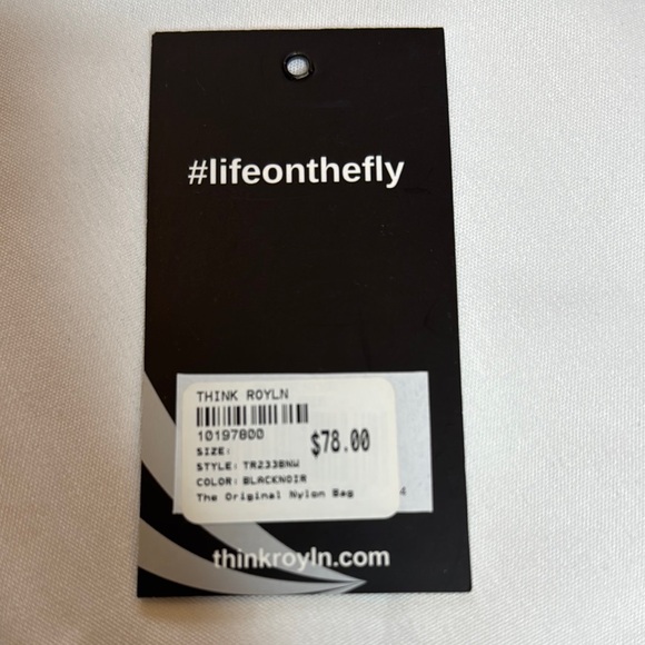 Think Royln Black Crossbody Bag with Striped Strap - Picture 4 of 5